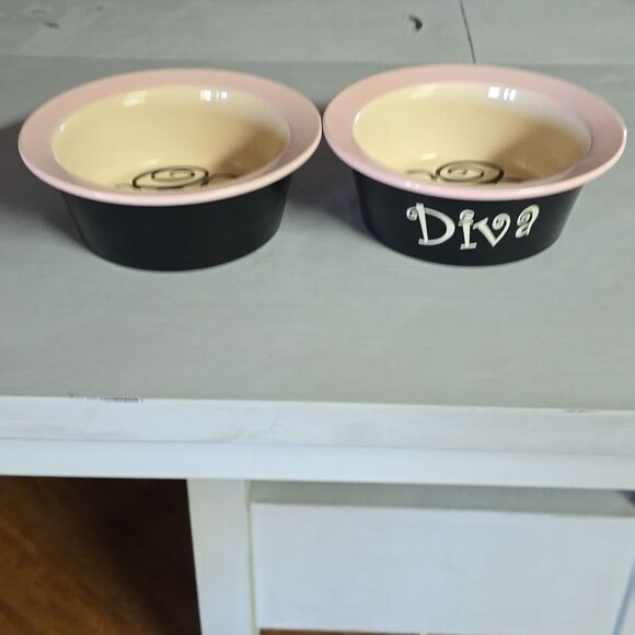 RARE VINTAGE DIVA DOG BOWLS - For Small Dogs Who Demand the Finer Things! 🐩✨ - Picture 8 of 9